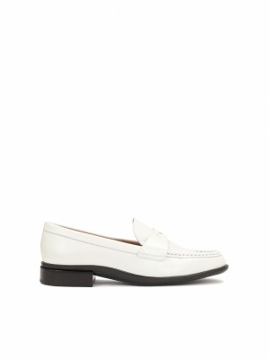 Kazar Cervia Loafers Dam Vita Svarta | 759BSTQPD