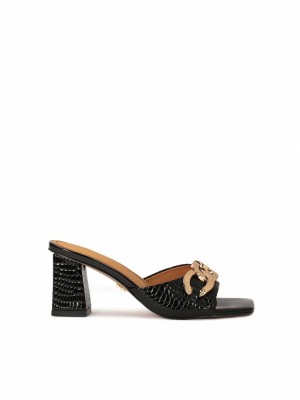 Kazar Herby Mules Dam Svarta | 698DOBQNC
