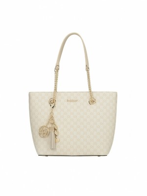 Kazar Jasmine Handbags Dam Vita Beige | 719SZWBEG