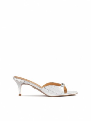 Kazar Lucia Mules Dam Silver | 594DORJTH