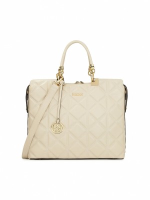 Kazar Megan Handbags Dam Beige Svarta | 170YEPJSB