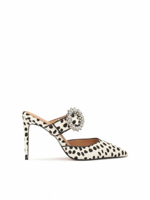 Kazar New Luciana Mules Dam Vita Svarta | 740XVWZQK