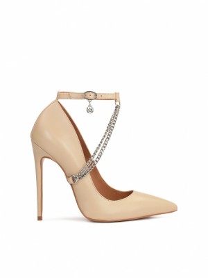Kazar New Natalie Klackar Dam Beige Silver | 069PGQOSX