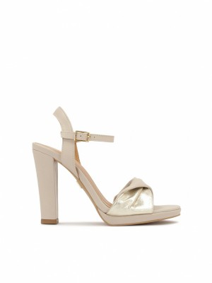 Kazar Tenille Sandaler Dam Beige Guld | 158TKNCES