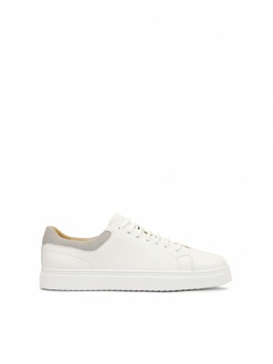 Kazar Uturn Sneakers Herr Vita Grå | 435KLSMBX