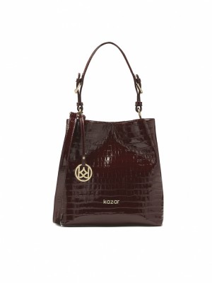 Kazar Victoria Handbags Dam Vinröda | 027MNXWVY